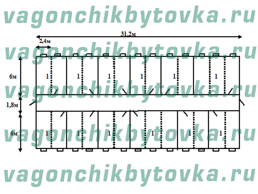 Модульное общежитие на 120 человек